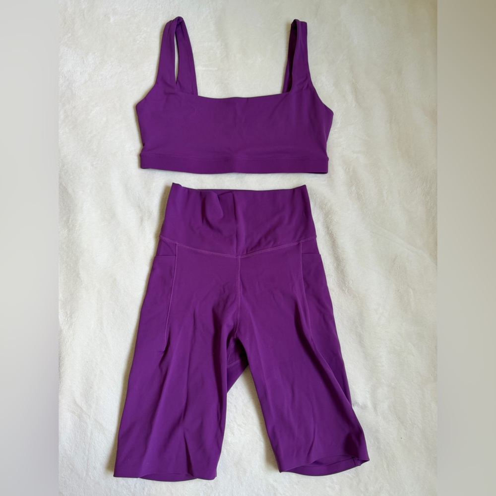 Joja Purple Women's Leggings and Top Set